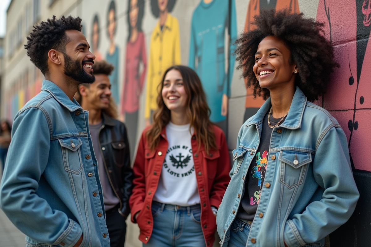 Groupe dados devant un mur de mode urbaine
